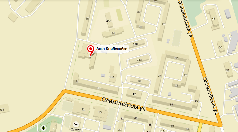 Хостел Акка Книбекайзе на карте Кировска Мурманской области